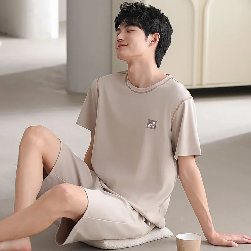 XISHE Pajama Set Men's Light Gray-4