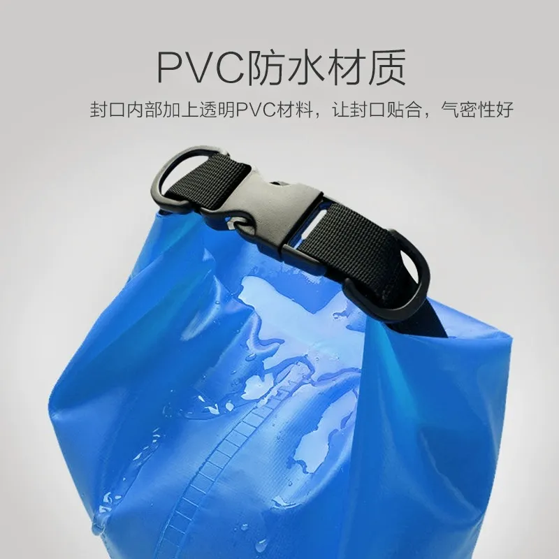 Three Peaks Out Outdoor Waterproof Bag Drifting And Kayaking Float Fishing PVC Material Green 5L Shoulder Bag-4