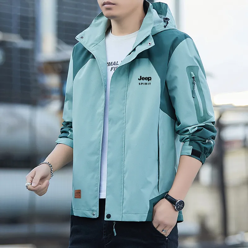 JEEP SPIRIT Waterproof And Windproof Windbreaker Jacket Men's-11