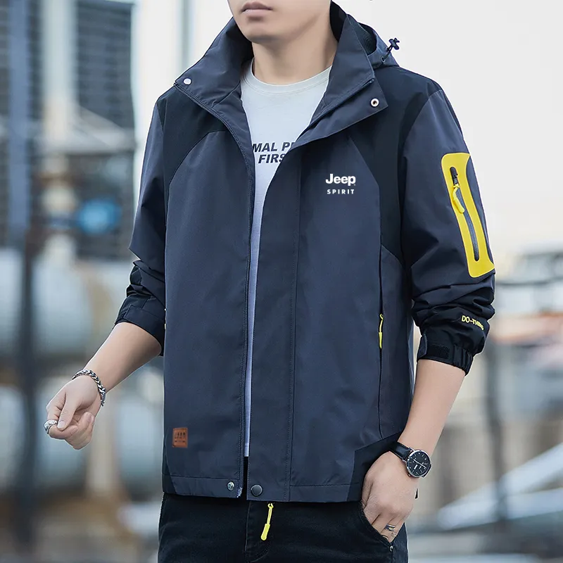 JEEP SPIRIT Waterproof And Windproof Windbreaker Jacket Men's-5