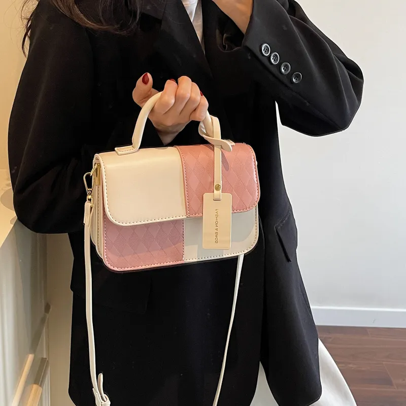 Rainbow Girl PU Shoulder Bag, Crossbody Bag, Handbag Regular Women's Silver/Black/Pink/Brown-20