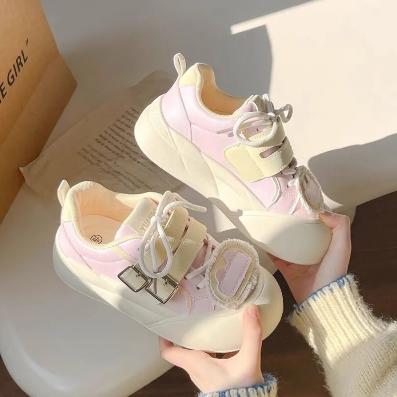 Alxnan Height Increasing Low Top Casual Shoes Women's-10