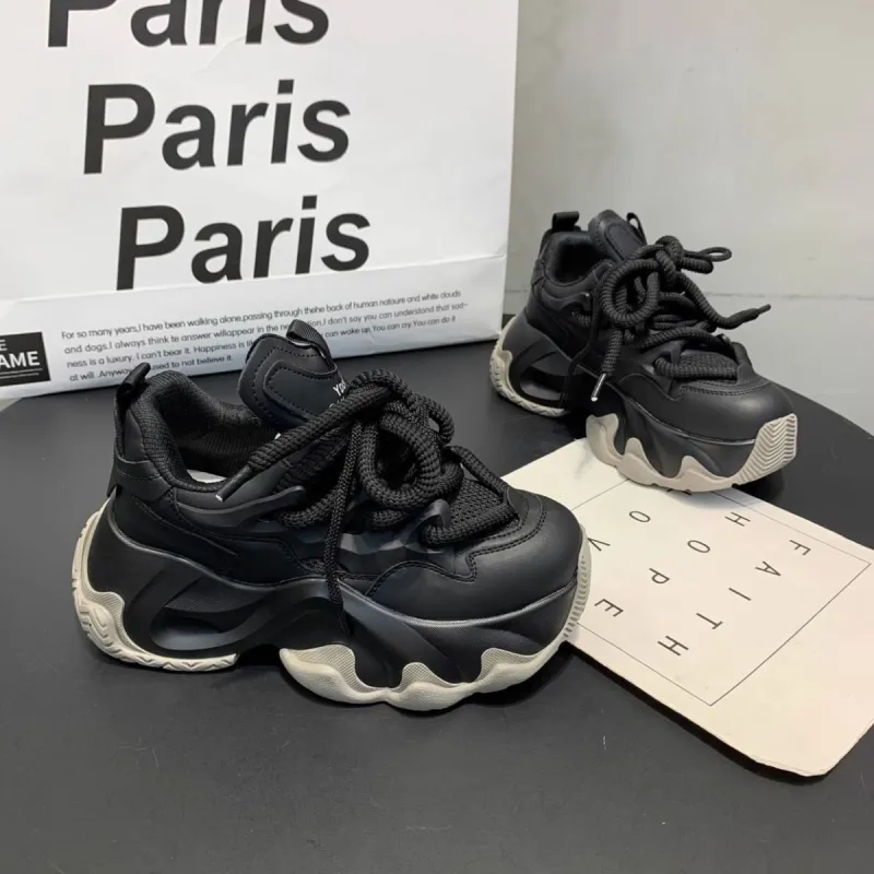 Alxnan Breathable And Lightweight Low Top Chunky Sneakers Women's-21