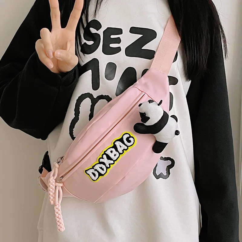 Rainbow Girl Nylon One Shoulder Crossbody Fanny Pack Regular Women's Multicolor-6