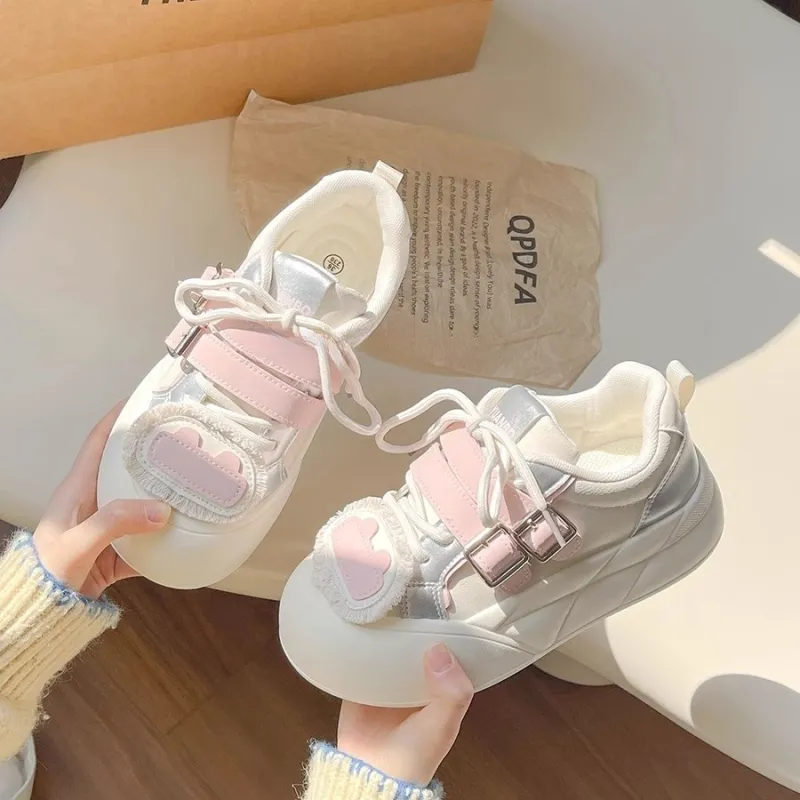 Alxnan Height Increasing Low Top Casual Shoes Women's-23