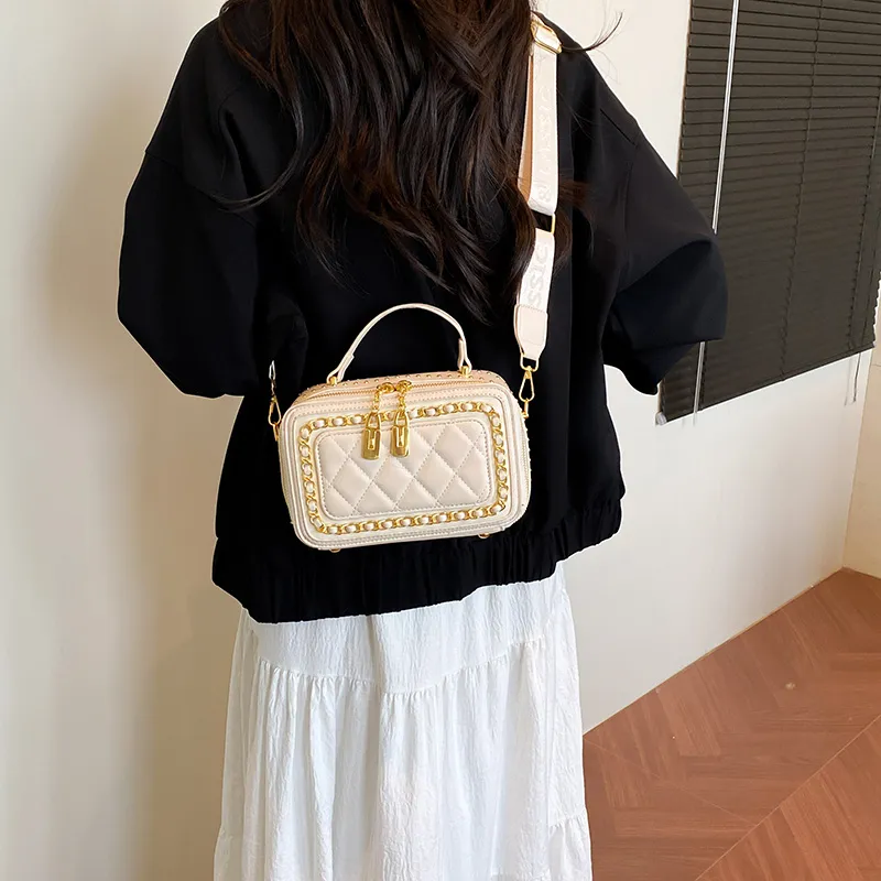 Rainbow Girl PU Handbag Women's White/Black/Brown-5