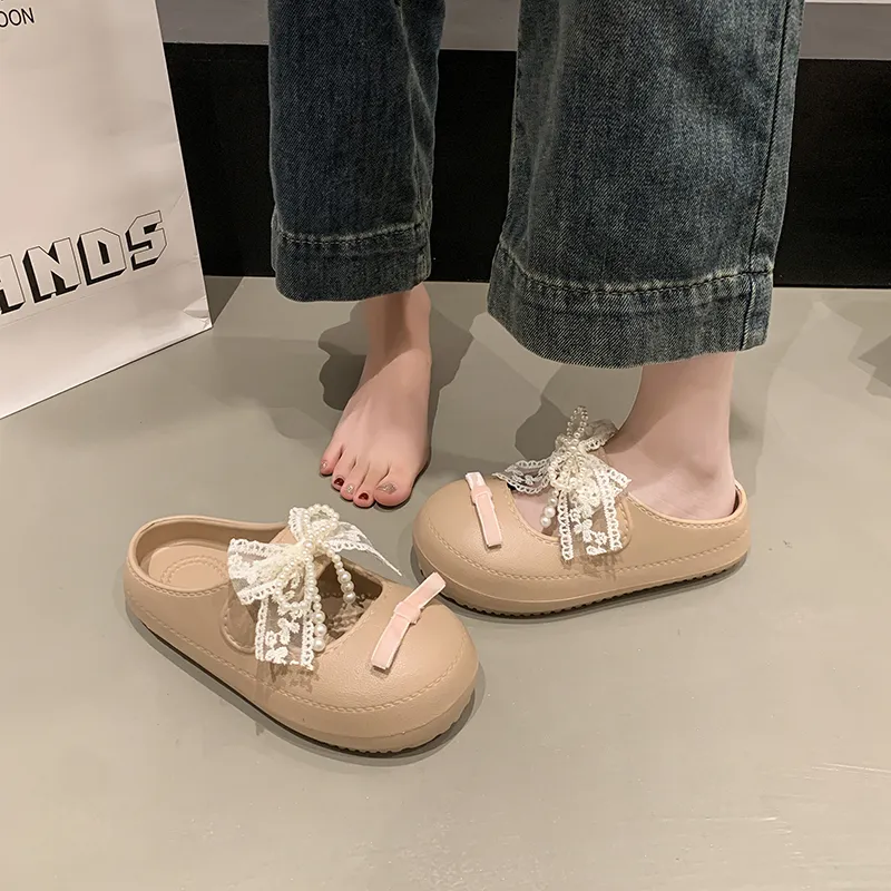Alxnan Odor Resistant Closed Toe Slippers Women's-23