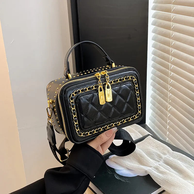 Rainbow Girl PU Handbag Women's White/Black/Brown-13
