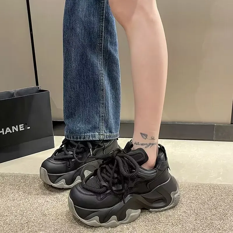 Alxnan Breathable And Lightweight Low Top Chunky Sneakers Women's-11