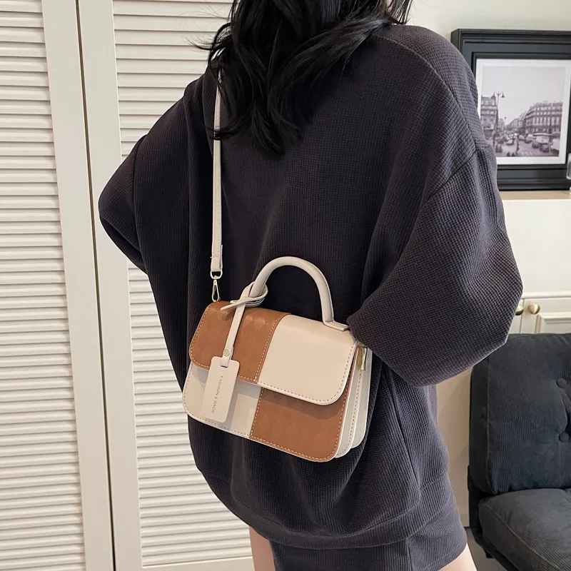 Rainbow Girl PU Shoulder Bag, Crossbody Bag, Handbag Regular Women's Silver/Black/Pink/Brown-25