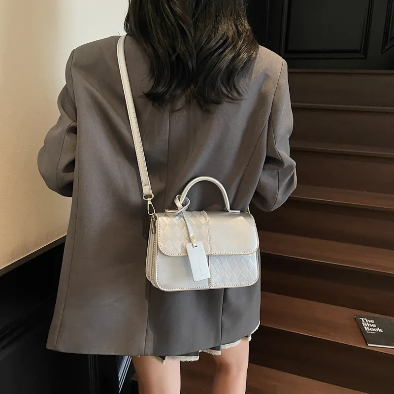 Rainbow Girl PU Shoulder Bag, Crossbody Bag, Handbag Regular Women's Silver/Black/Pink/Brown-5