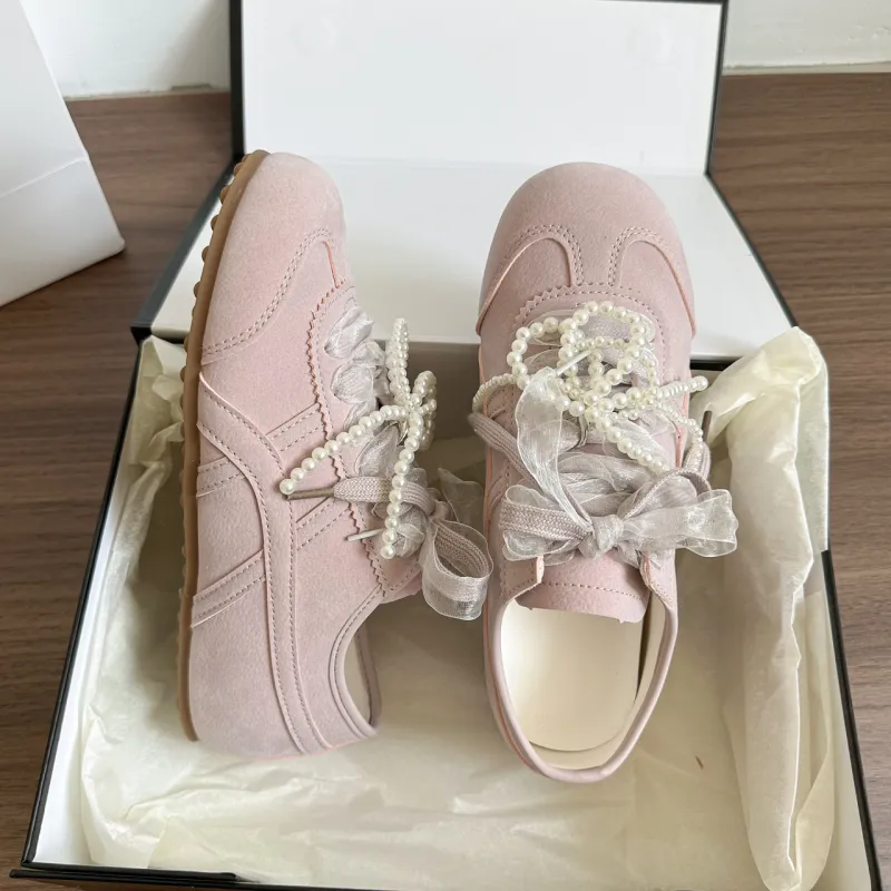Alxnan Casual Shoes Women's Low Top Ivory/Silver/Pink/Lemon-13