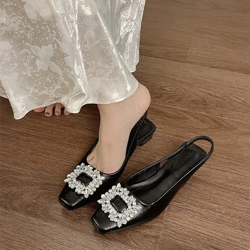 Alxnan Chunky Heel High Heels Women's-9
