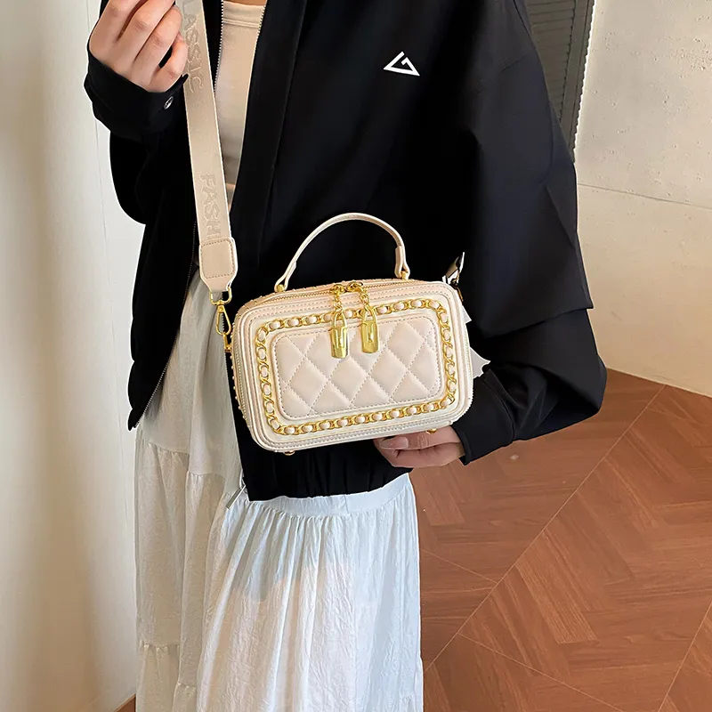 Rainbow Girl PU Handbag Women's White/Black/Brown-4