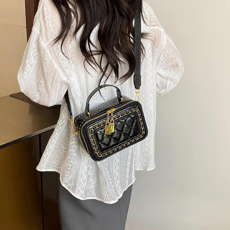 Rainbow Girl PU Handbag Women's White/Black/Brown-11
