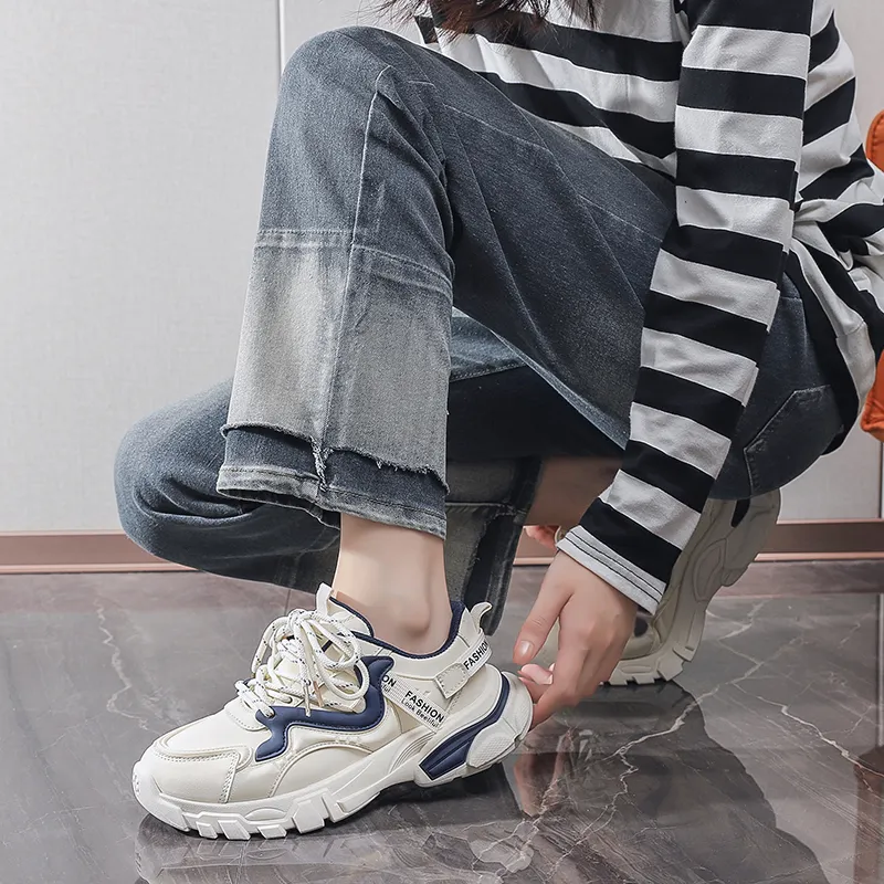 M.M Party Cushioned Anti Slip Wear Resistant And Water Resistant Low Top Chunky Sneakers Women's-6