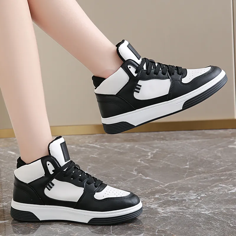 M.M Party Slip Resistant Waterproof Abrasion Resistant High Top Skateboard Shoes Women's-8