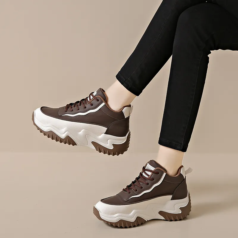 M.M Party Cushioned Wear Resistant Water Resistant High Top Chunky Sneakers Women's-3