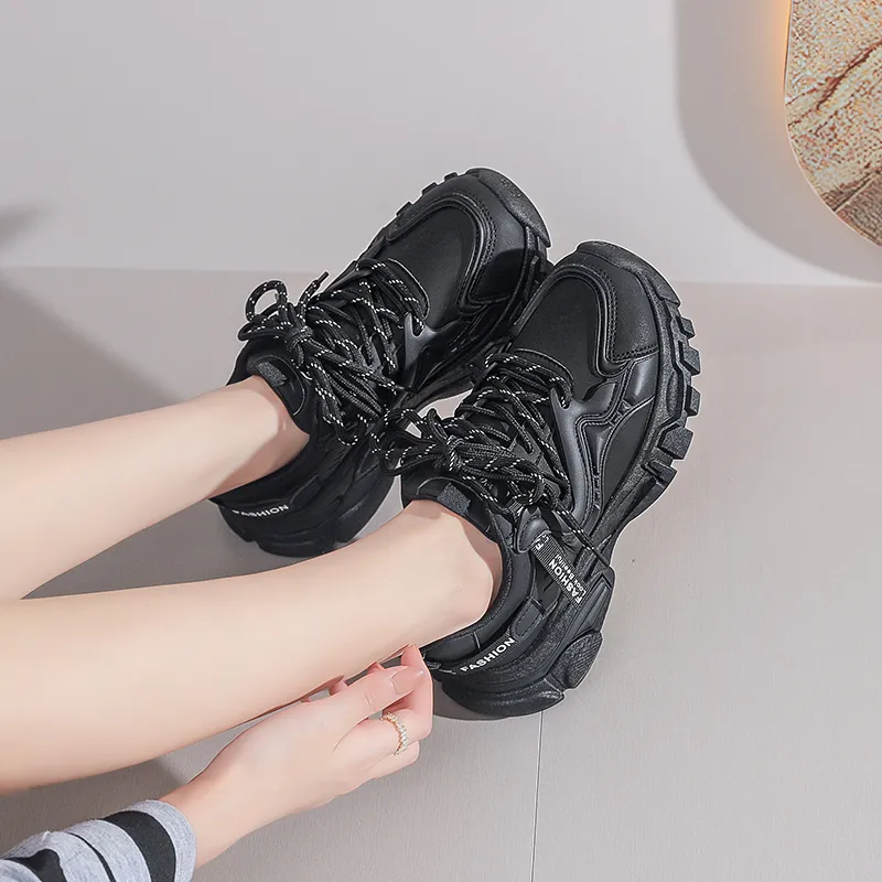 M.M Party Cushioned Anti Slip Wear Resistant And Water Resistant Low Top Chunky Sneakers Women's-2