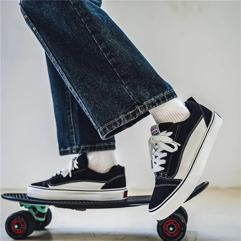 M.M Party Slip Resistant, Abrasion Resistant, And Balanced Low Top Skateboard Shoes Men's-2