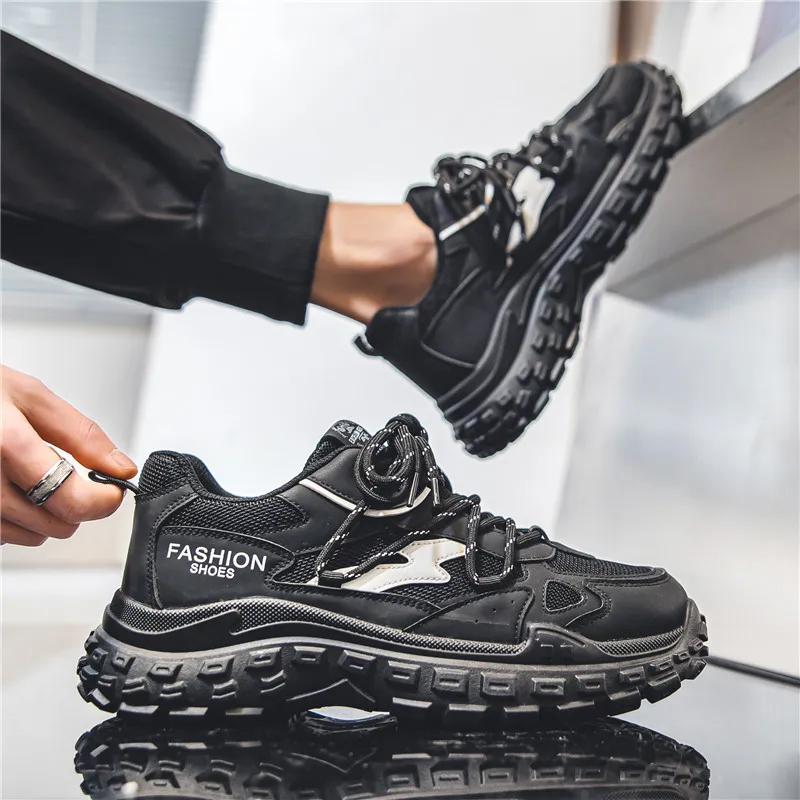 M.M Party Cushioning, Wear Resistant Low Top Chunky Sneakers Men's-4