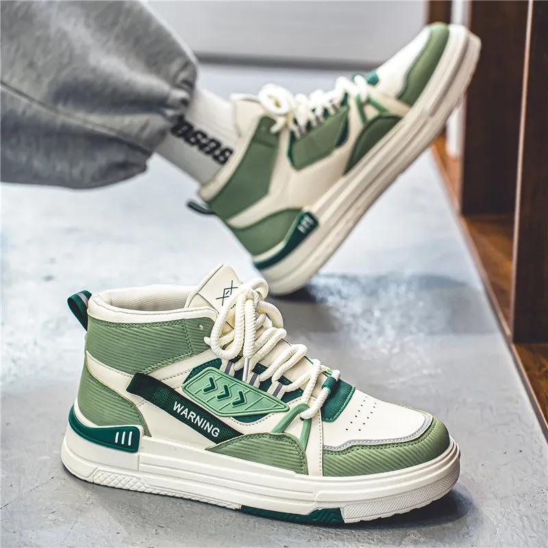 M.M Party Slip Resistant Waterproof Balance Mid Top Skateboard Shoes Men's-6