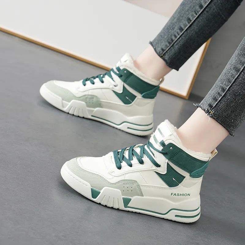 M.M Party Thermal Waterproof Cushioning High Top Skateboard Shoes Women's-2
