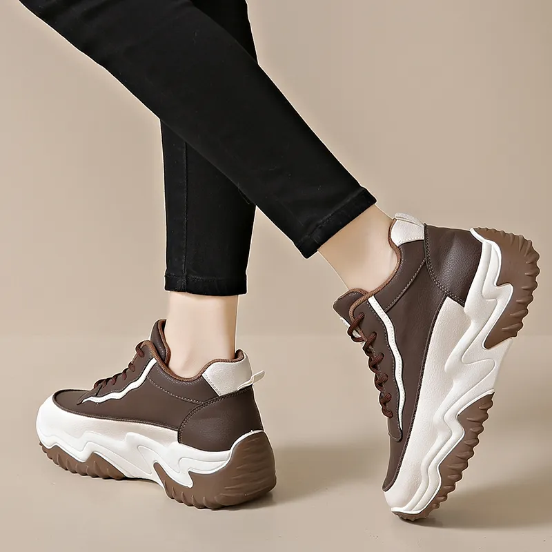 M.M Party Cushioned Wear Resistant Water Resistant High Top Chunky Sneakers Women's-4