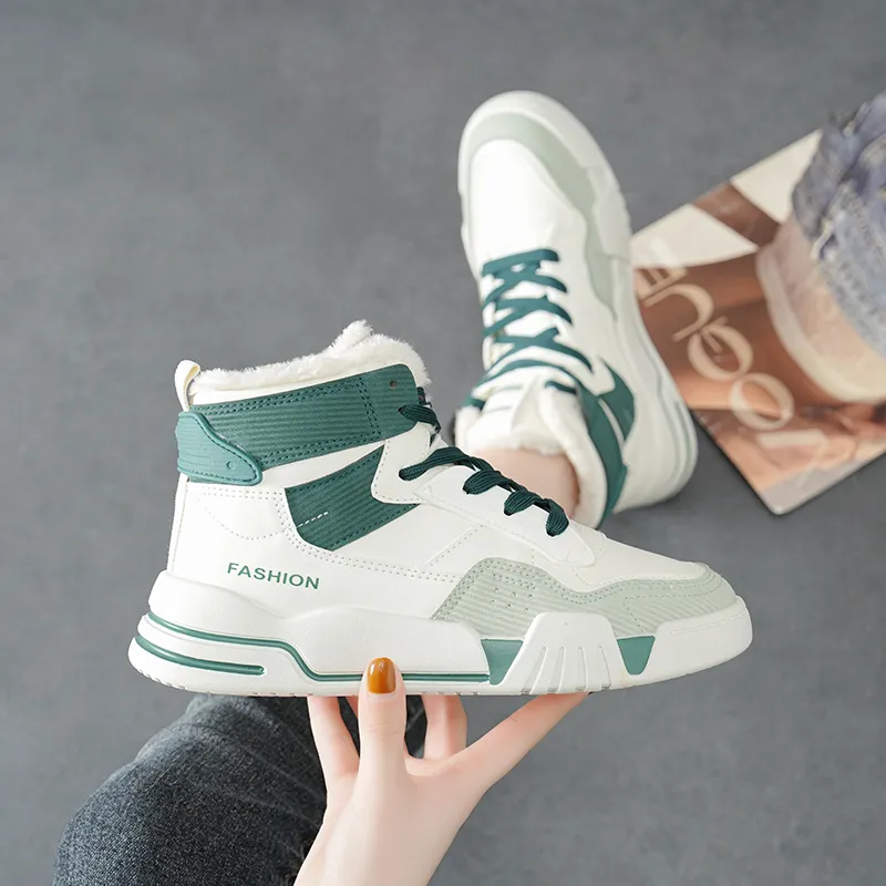 M.M Party Thermal Waterproof Cushioning High Top Skateboard Shoes Women's-3