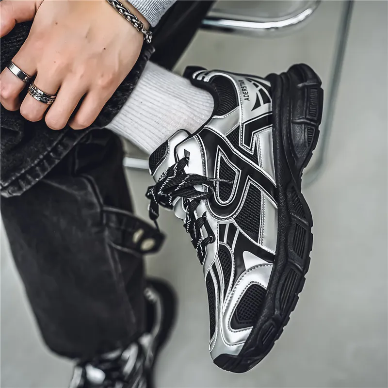 M.M Party Anti Slip Wear Resistant Low Top Chunky Sneakers Men's-7