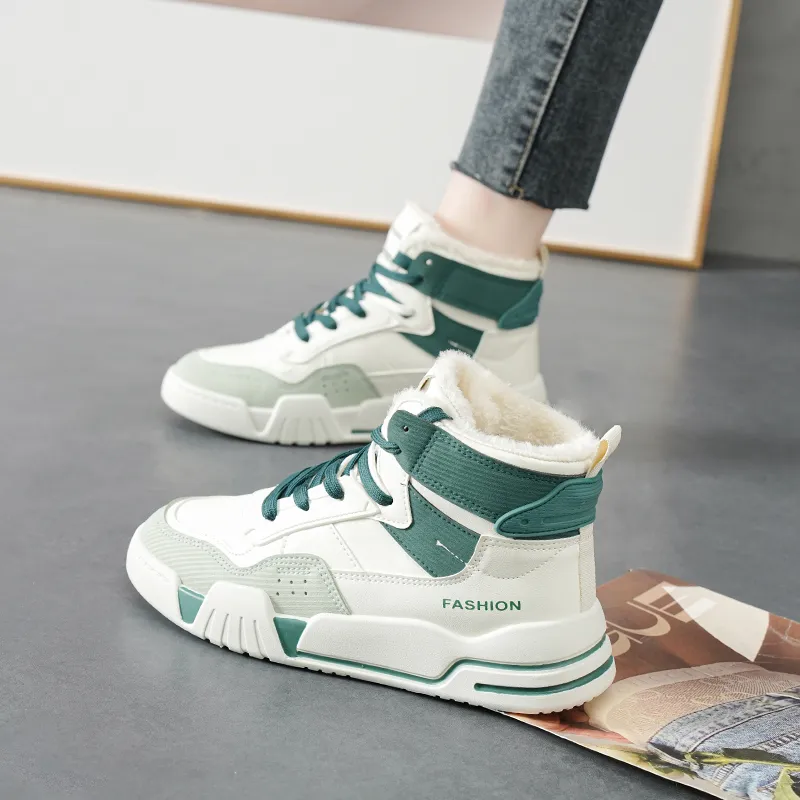 M.M Party Thermal Waterproof Cushioning High Top Skateboard Shoes Women's-4