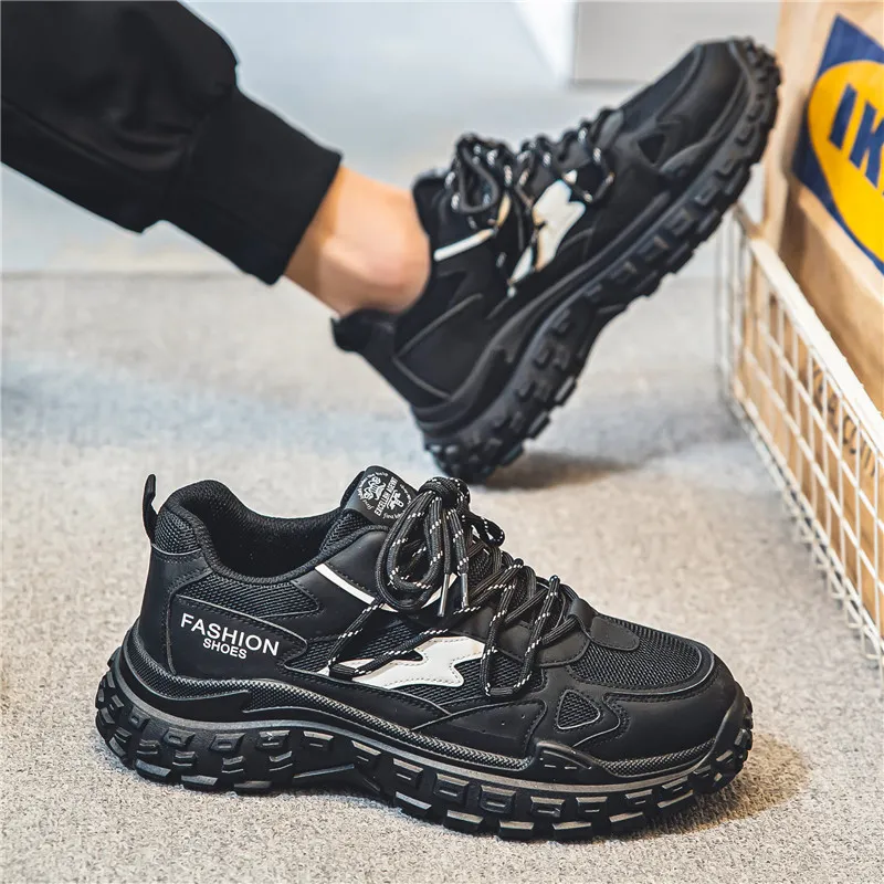M.M Party Cushioning, Wear Resistant Low Top Chunky Sneakers Men's-3
