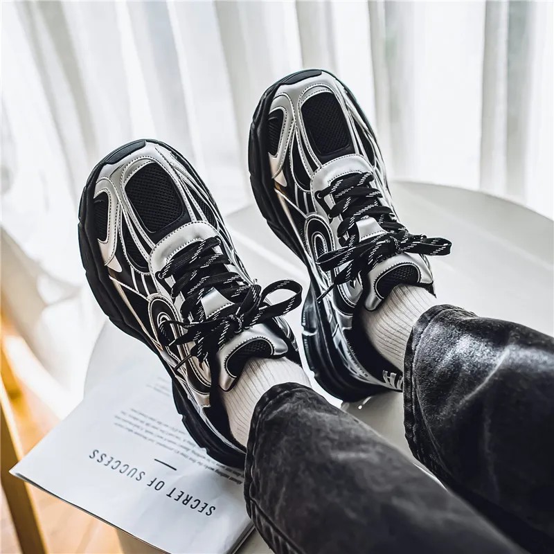 M.M Party Anti Slip Wear Resistant Low Top Chunky Sneakers Men's-9