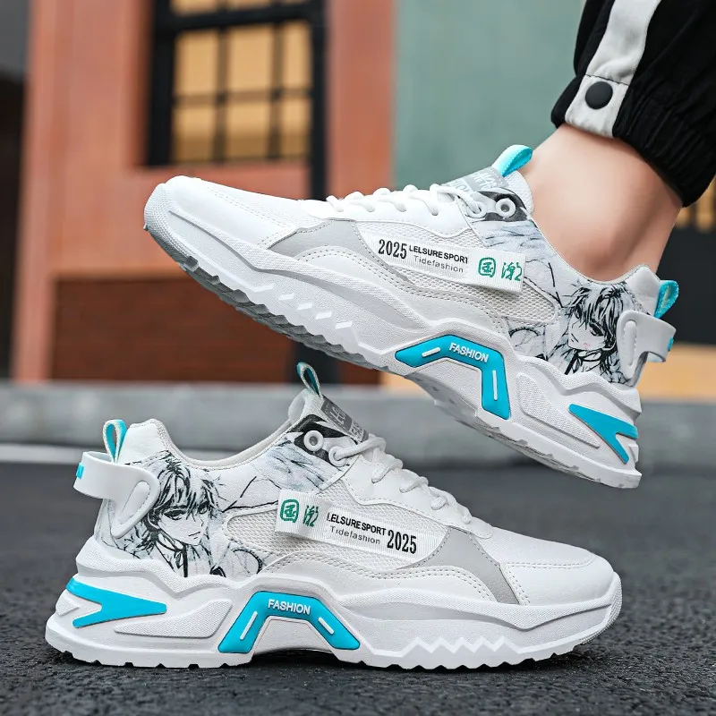 M.M Party Anti Slip Wear Resistant Low Top Chunky Sneakers Men's-9