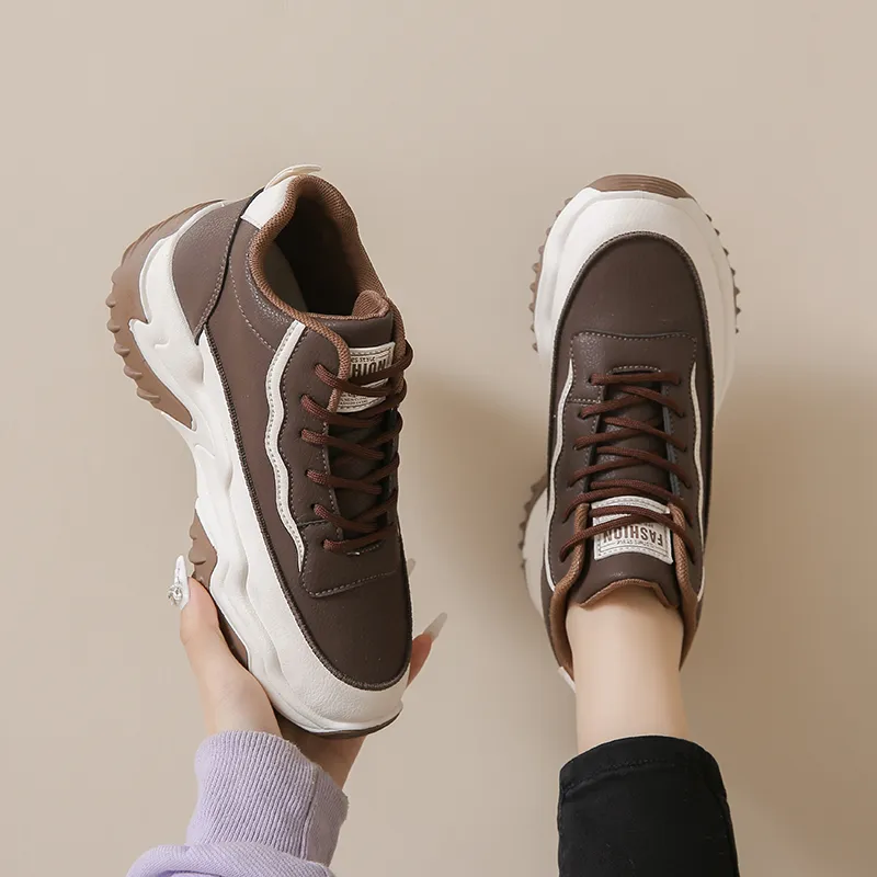 M.M Party Cushioned Wear Resistant Water Resistant High Top Chunky Sneakers Women's-1