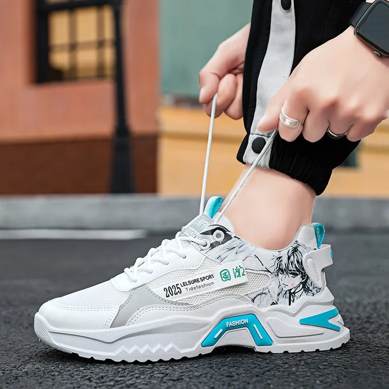 M.M Party Anti Slip Wear Resistant Low Top Chunky Sneakers Men's-8
