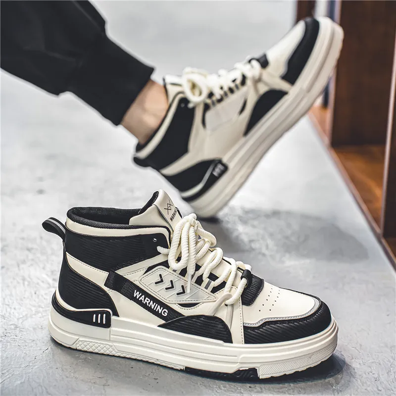 M.M Party Slip Resistant Waterproof Balance Mid Top Skateboard Shoes Men's-4