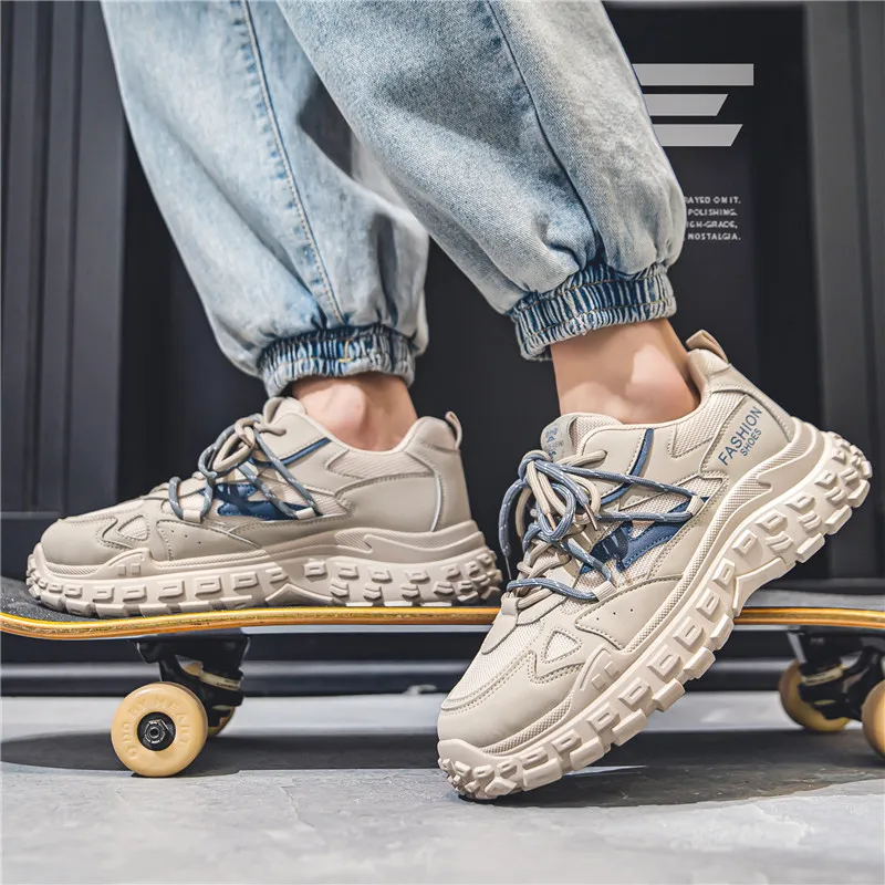 M.M Party Cushioning, Wear Resistant Low Top Chunky Sneakers Men's-7
