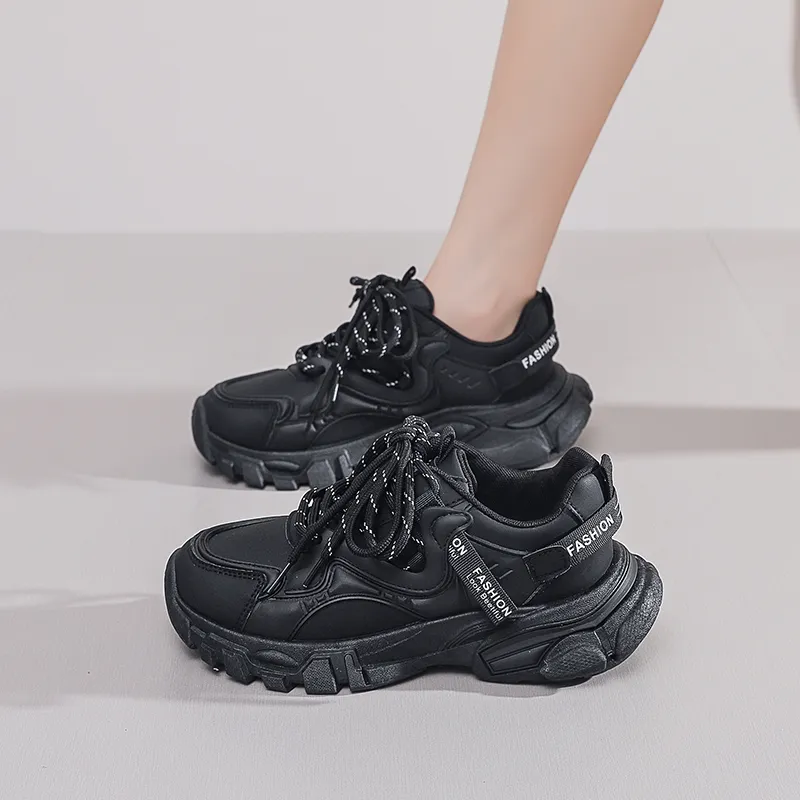 M.M Party Cushioned Anti Slip Wear Resistant And Water Resistant Low Top Chunky Sneakers Women's-1