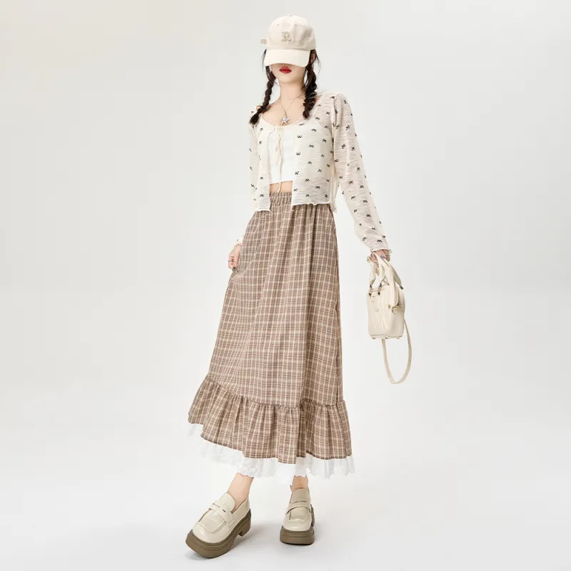 JEANSWEST Casual Long Skirt Women's-2