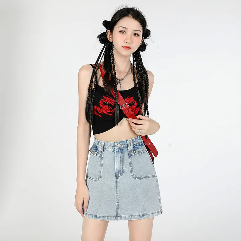 JEANSWEST Denim Short Skirts Women's-3