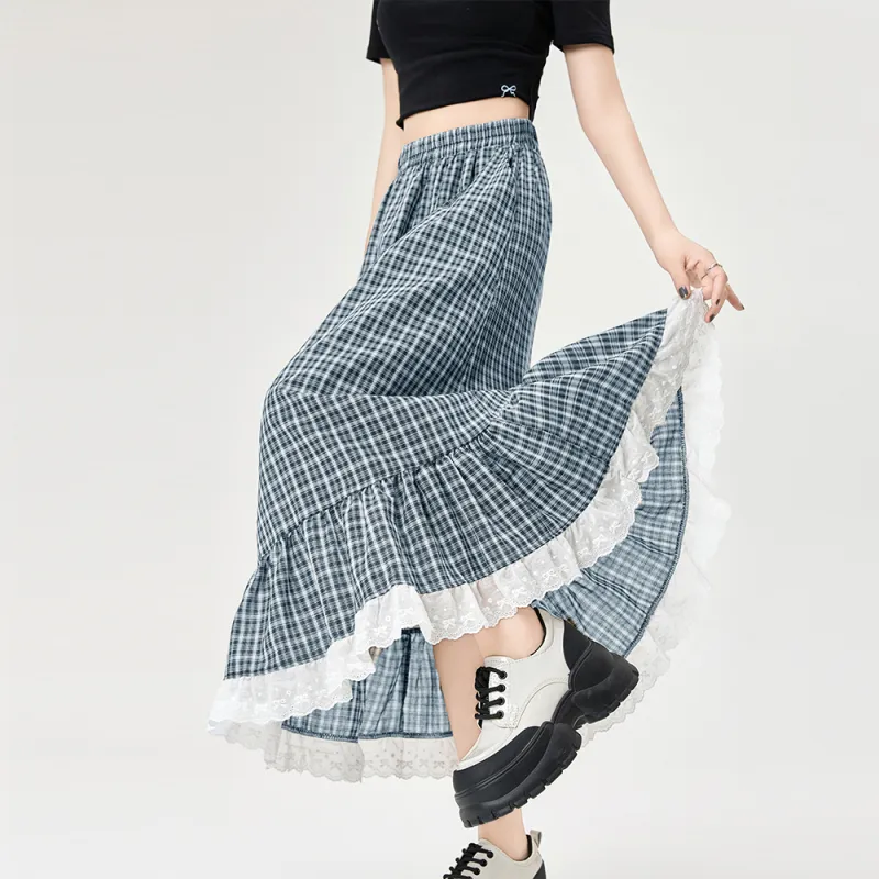 JEANSWEST Casual Long Skirt Women's-9