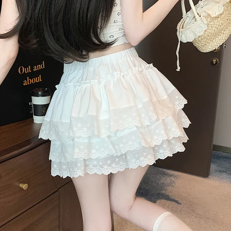 JEANSWEST Casual Short Skirts Women's White-2