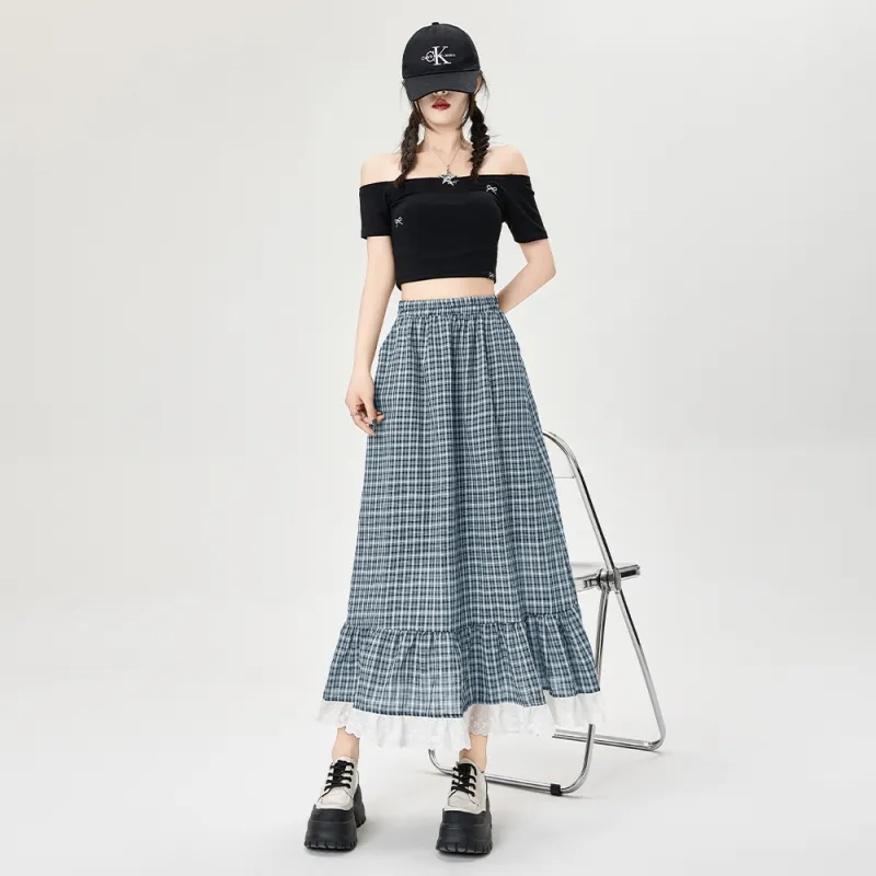 JEANSWEST Casual Long Skirt Women's-8