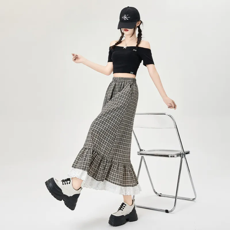 JEANSWEST Casual Long Skirt Women's-14