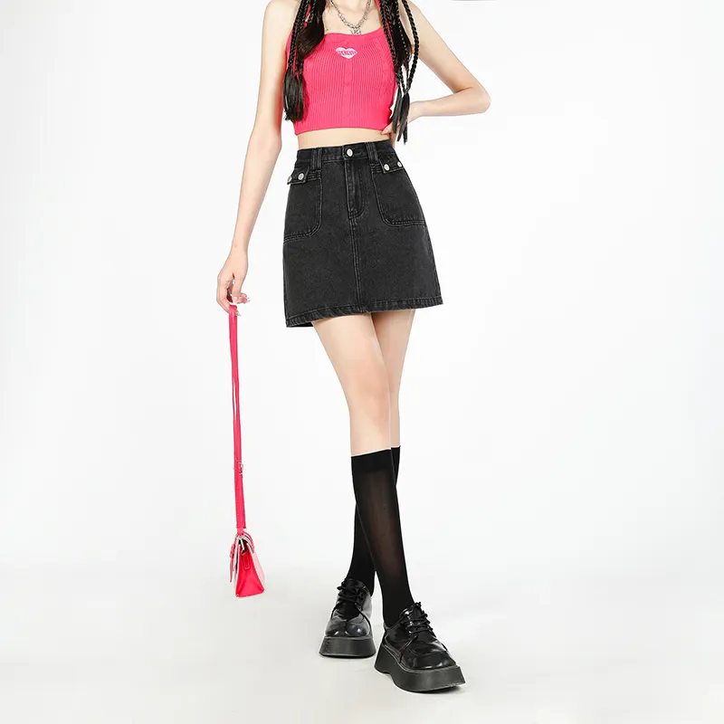 JEANSWEST Denim Short Skirts Women's-10