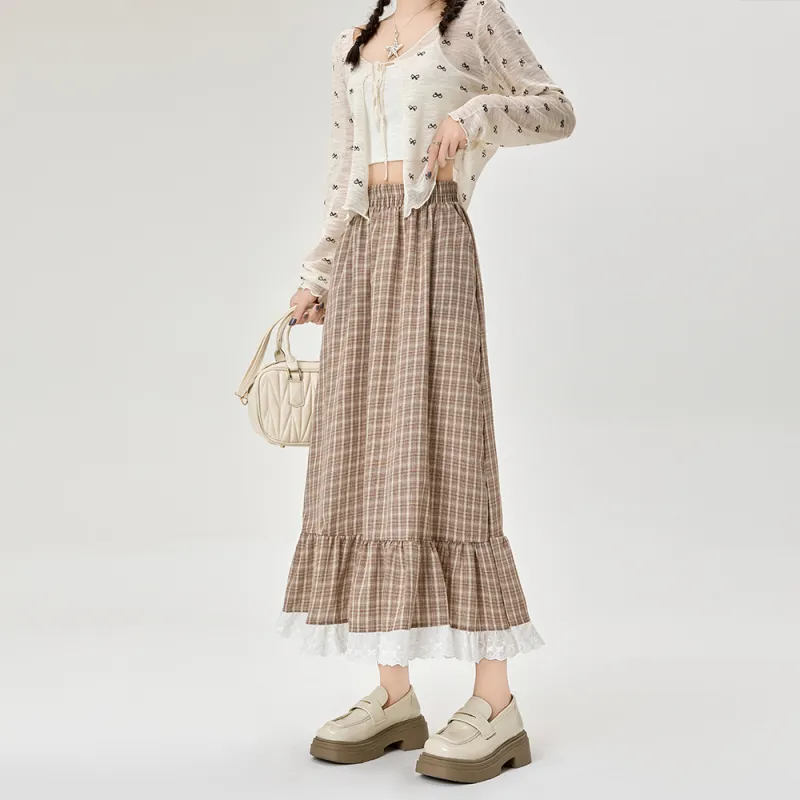 JEANSWEST Casual Long Skirt Women's-3