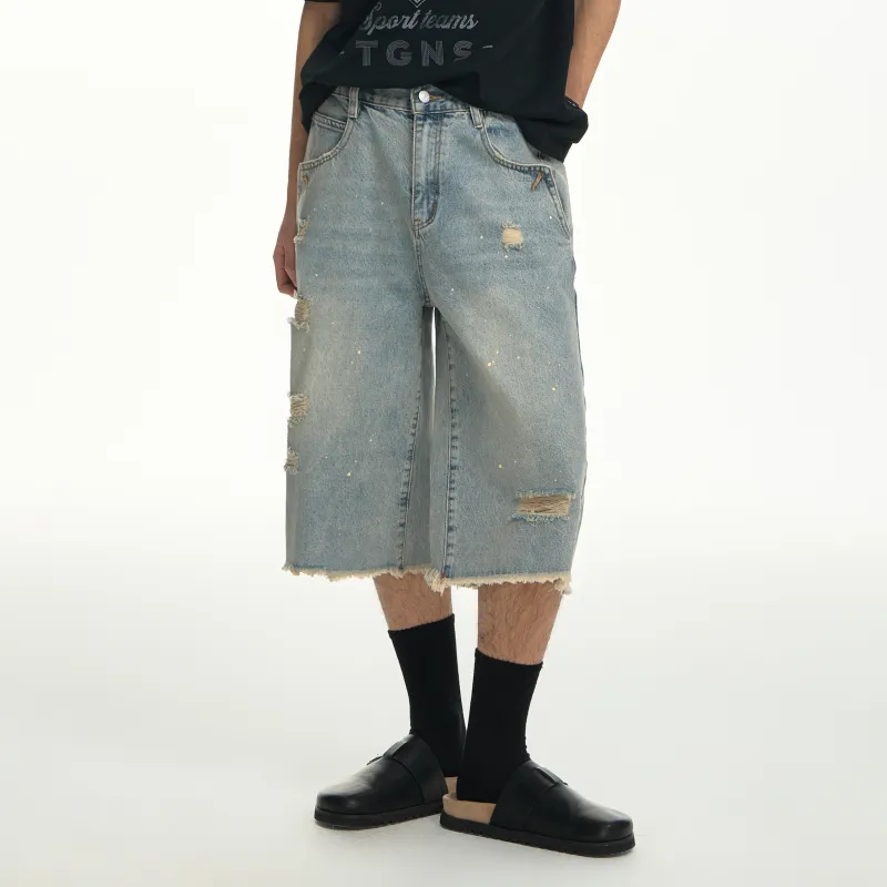 TGNS Casual Shorts Unisex Denim Blue-3