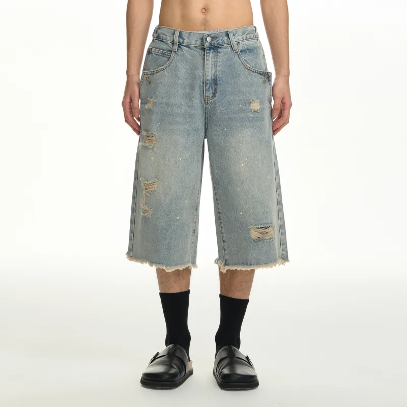 TGNS Casual Shorts Unisex Denim Blue-2