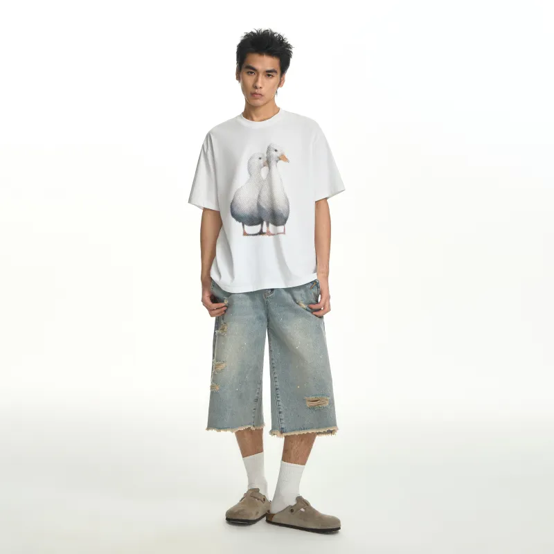 TGNS Casual Shorts Unisex Denim Blue-5